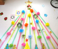クリスマスツリーの壁画装飾｜長岡三古老人福祉会